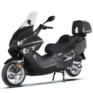 300cc Scooter Touring STG BLACK with 13 inch Aluminum Wheel, Highway Legal, Helix Clone Look